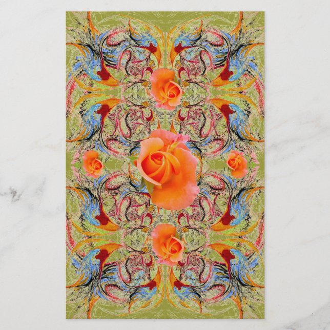 Orange Ro Victorian Scrapbook Craft Papper (Framsida)