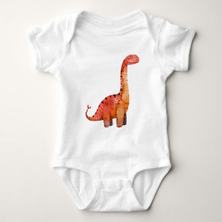 Orange Röd Dinosaurie – Söt Tecknad Dino Tröja