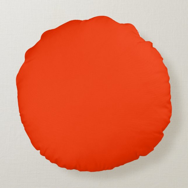 orange röd enfärgad massiv färg kudde (Baksidan)