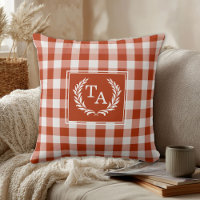 Orange-Röd Gingham Monogram Kullar