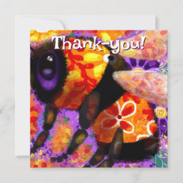 Orange Röd Gult i Whimsique Humla Blommigt Anteckningskort