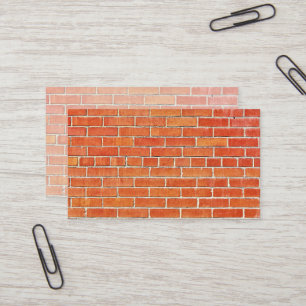 Orange Röd liten brickvägg Skriv ut Visitkort