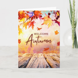 Orange Röd Naturlig Höstsäsong Kort