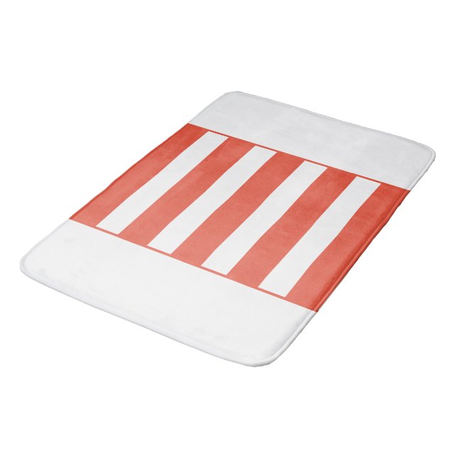 Orange röd och vit. badrumsmatta (Vinklad)