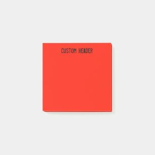 Orange/röd Post-it Block