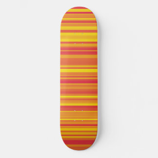 Orange Röda Gula Ränder Mini Skateboard Bräda 18,5 Cm