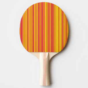 Orange Röda Gula Ränder Pingisracket