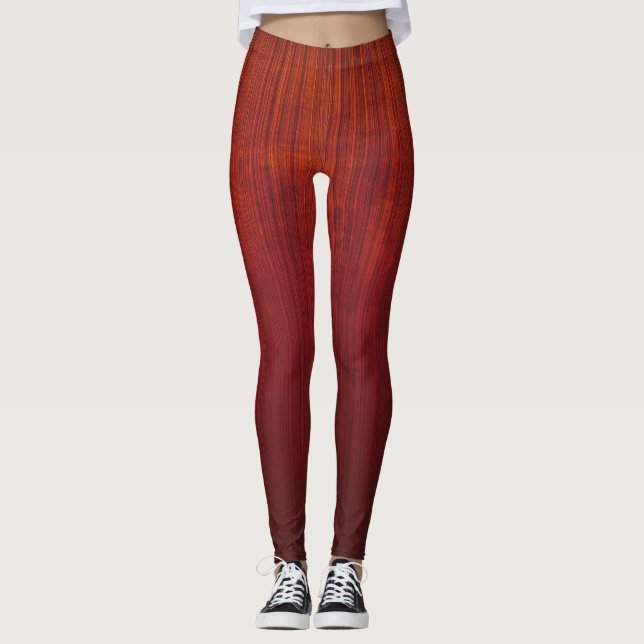 Orange Rödombre, rustic Leggings (Framsida)