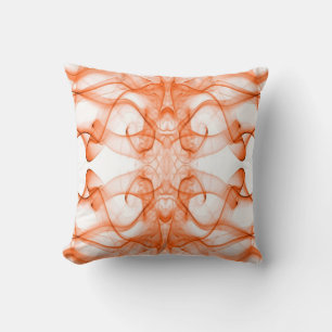 Orange rök Symmetrisk minimalistisk vit Kudde