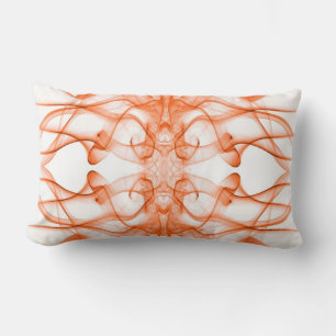 Orange rök Symmetrisk minimalistisk vit Lumbarkudde
