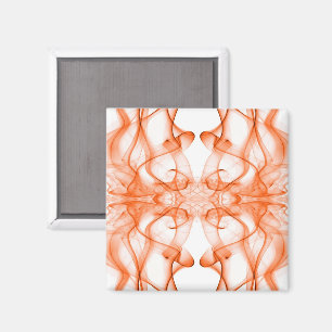Orange rök Symmetrisk minimalistisk vit Magnet