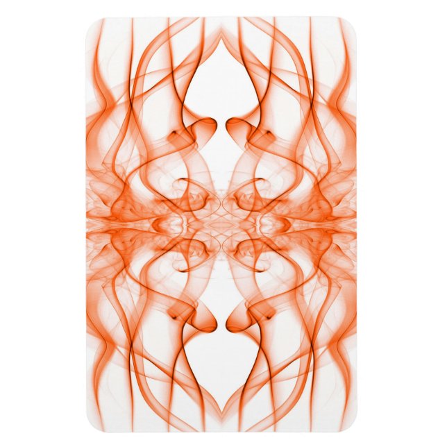 Orange rök Symmetrisk minimalistisk vit Magnet (Vertikal)