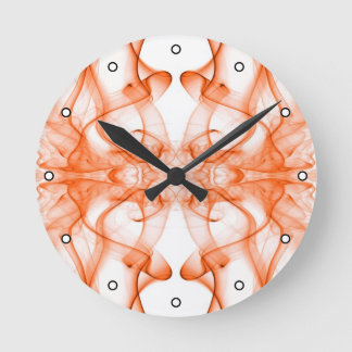 Orange rök Symmetrisk minimalistisk vit Rund Klocka