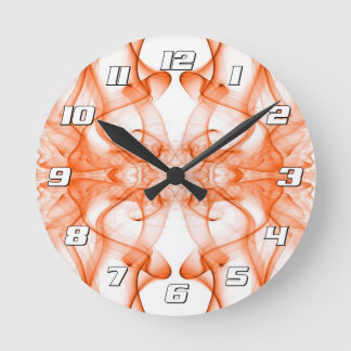 Orange rök Symmetrisk minimalistisk vit Rund Klocka