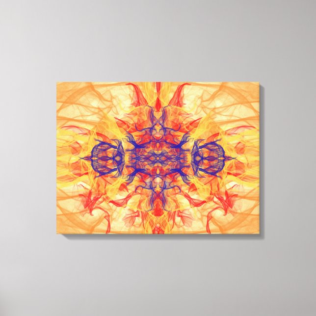 ORANGE RÖKE - Fractal Art - Kanvastryck (Framsida)