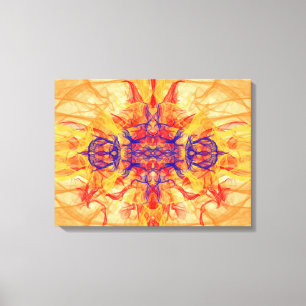 ORANGE RÖKE - Fractal Art - Kanvastryck