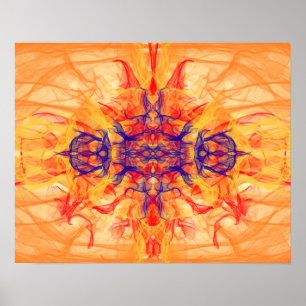 ORANGE RÖKE - Fractal Art - Poster