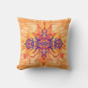 ORANGE RÖKE - Fractal Art - Utomhusfyllning Kudde