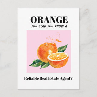orange Roligt marknadsföringsbrev för fastighetsmä Vykort