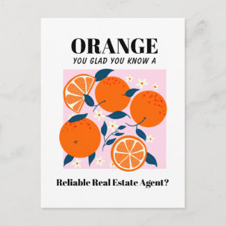 orange Roligt marknadsföringsbrev för fastighetsmä Vykort