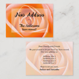 Orange Ros Ny adress kungörelse Anteckningskort