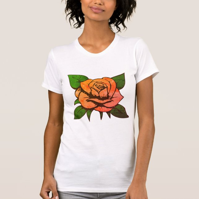 Orange Ros T Shirt (Framsida)