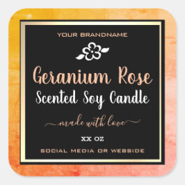 Orange Rosa Black för etiketter för cute-produktfö