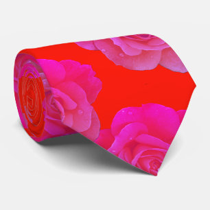 Orange Rosa Blommigt Ro Colorful Modern Snyggt Slips