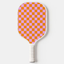 Orange + Rosa Checkboard Mönster