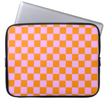Orange + Rosa Checkboard Mönster