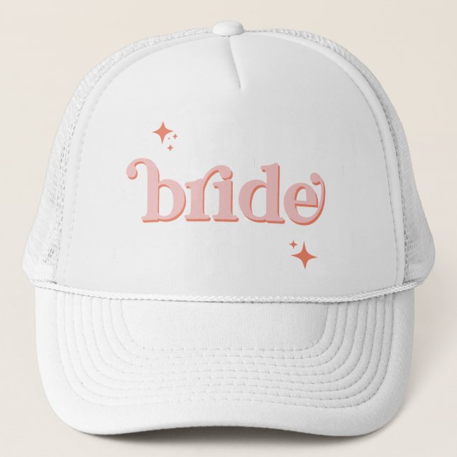 Orange ROSA Disco Bride Brudens sida hen DO Shirt Keps (Framsida)