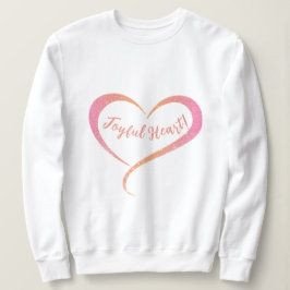 Orange Rosa Glitter Glatt hjärta T- Shirt T