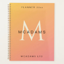 Orange Rosa Gradient Personlig Företagshandbok 