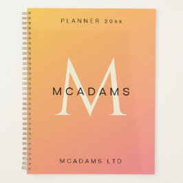 Orange Rosa Gradient Personlig Företagshandbok 