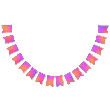 Orange, Rosa, Lila Party Bunting Flaggor