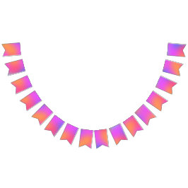 Orange, Rosa, Lila Party Bunting Flaggor