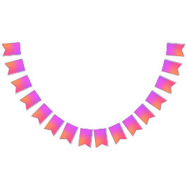 Orange, Rosa, Lila Tropiska Färg Vimplar