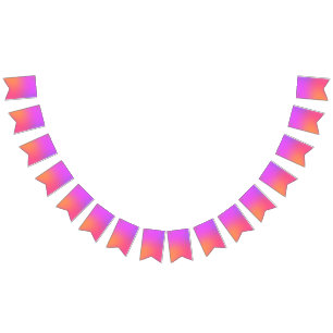 Orange, Rosa, Lila Tropiska Färg Vimplar
