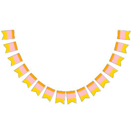 Orange, Rosa och Gult strimlad Vimplar