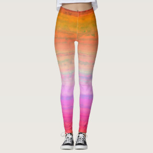 Orange Rosa Ombre Leggings