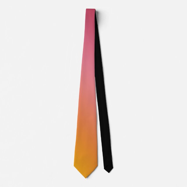 Orange Rosa Ombre Övertoningsoskärpa Abstrakt desi Slips (Framsida)