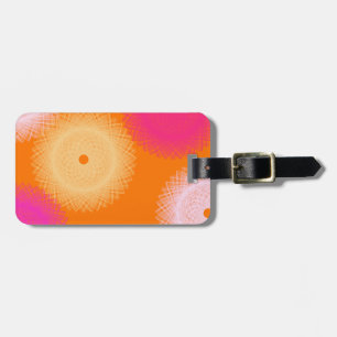 orange & rosa pop färg bagagebricka