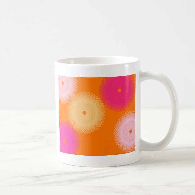 orange & rosa pop färg kaffemugg (Höger)