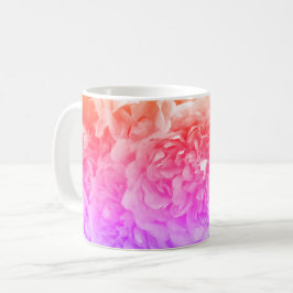 Orange rosa, purpurfärgade Rosese Kaffemugg