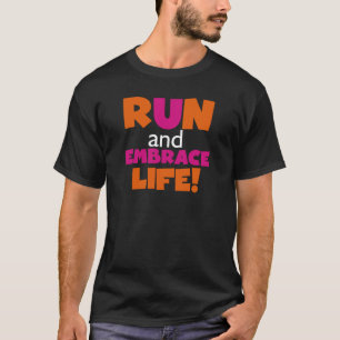 Orange Rosa Text Fitness Running Springer Marathon Tröja