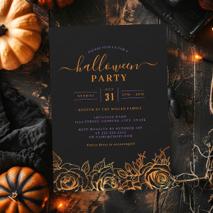 Orange Rose Halloweenfest  Inbjudningar