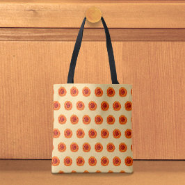 Orange Rose Seamless Pattern Tote Bag Tygkasse