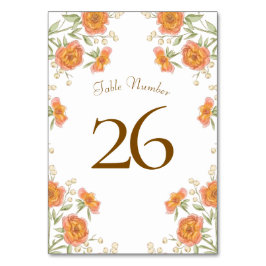 Orange Rose Wedding Bordsnummer