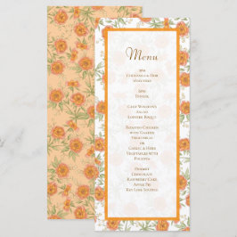 Orange Rose Wedding Menus Meny