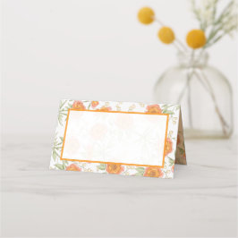 Orange Rose Wedding Place Card Placeringskort